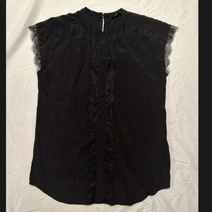 Express Women’s Black Lace Blouse Top Sleeveless M